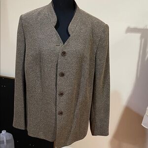 Le Suit Brown Button-Up Jacket